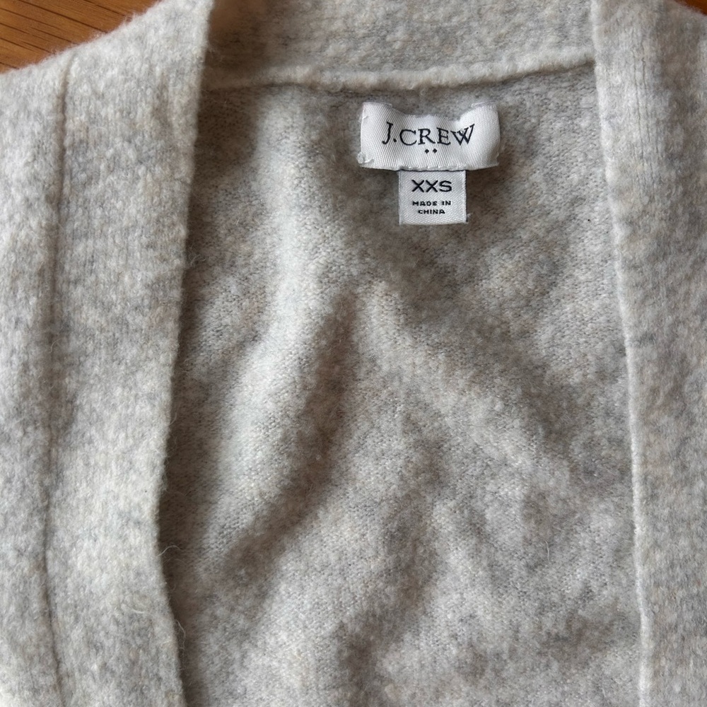 J. Crew Light Gray Wool like Sweater xxs